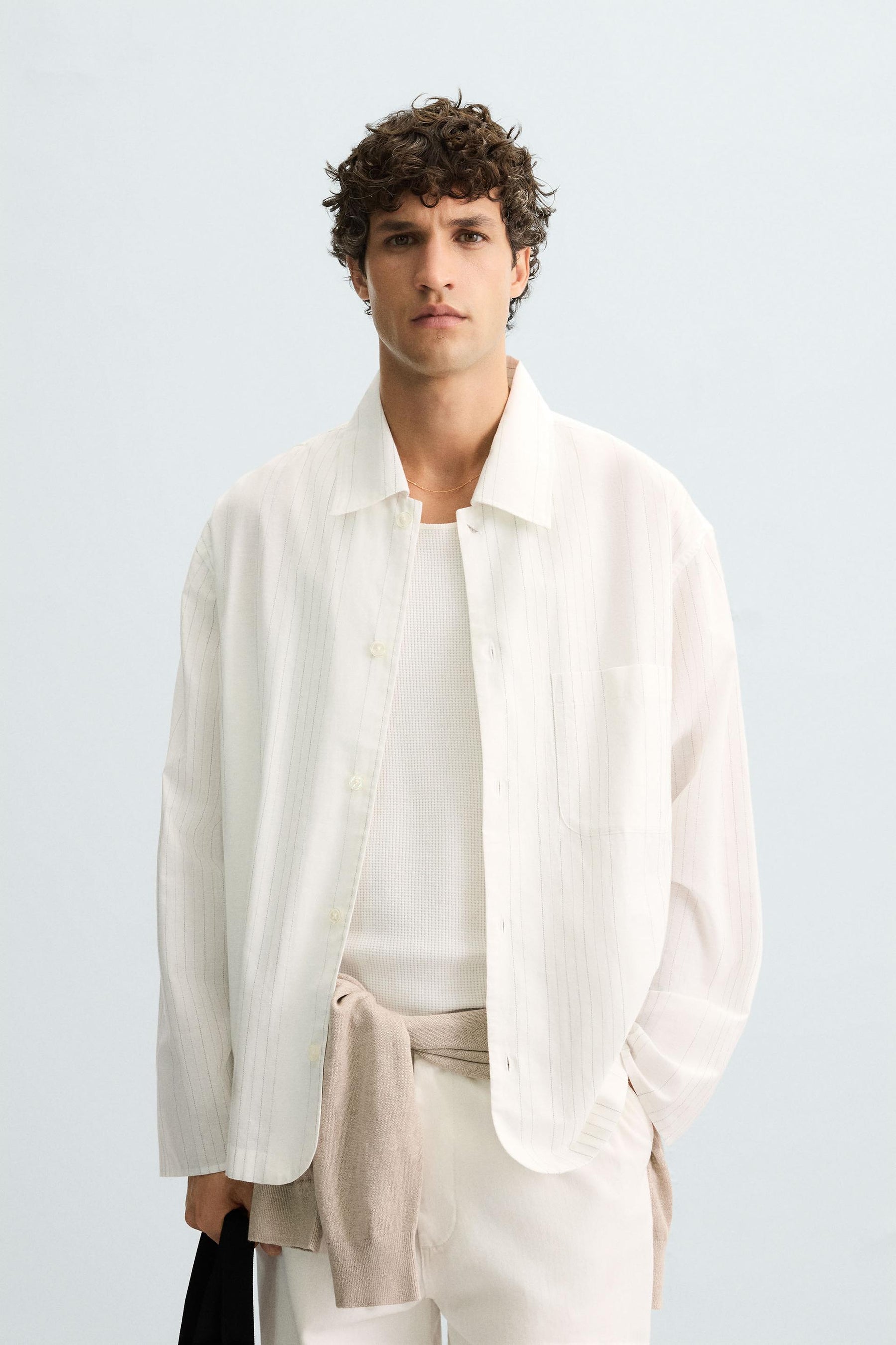 STRIPED TEXTURED SHIRT - Image 2