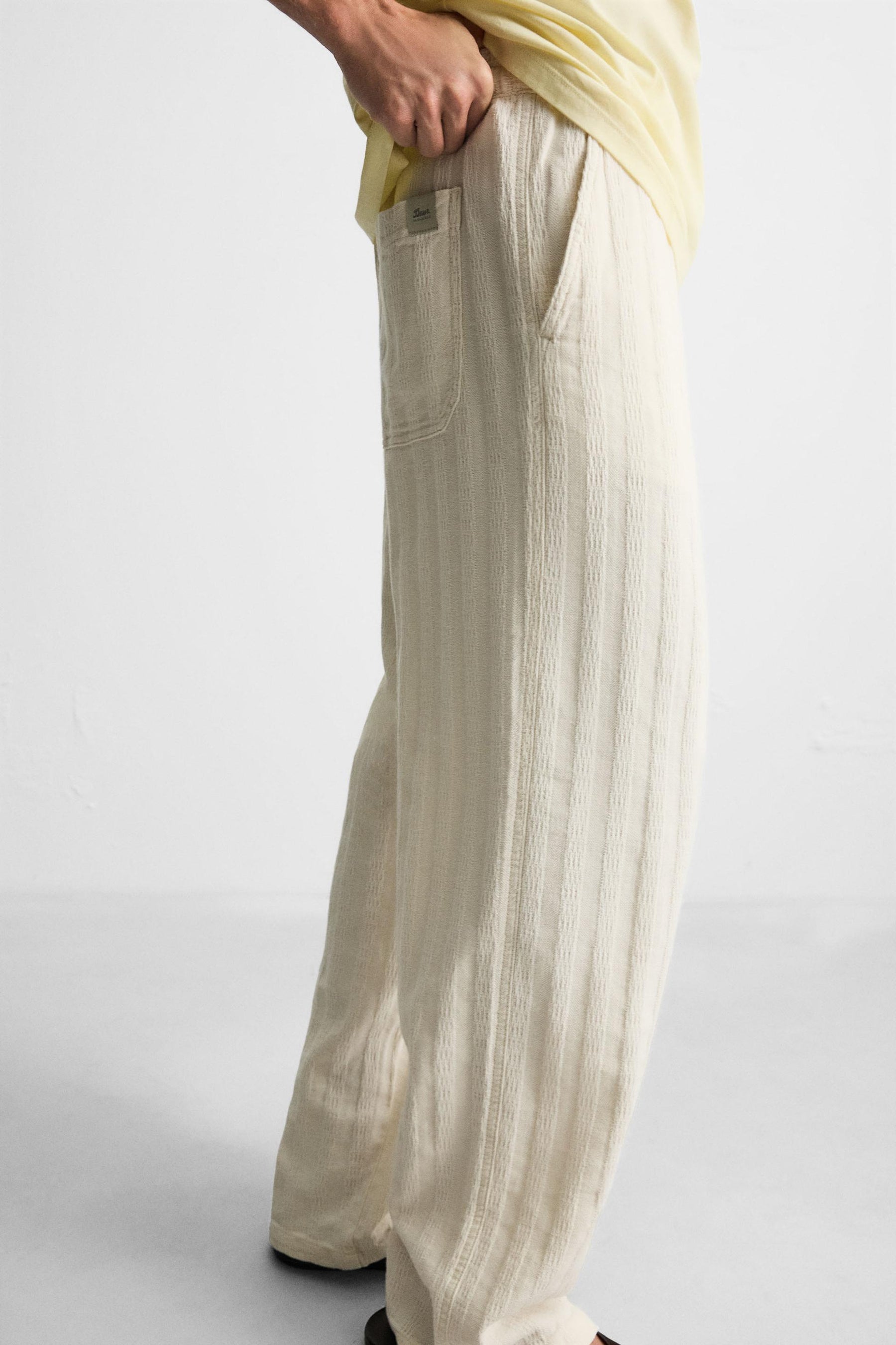 RELAXED FIT JACQUARD TROUSERS - Image 5