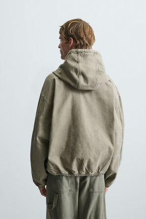 WASHED HOODED JACKET - Image 3