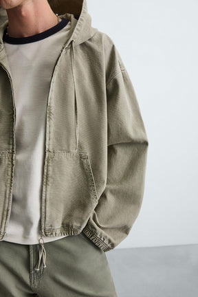 WASHED HOODED JACKET - Image 5