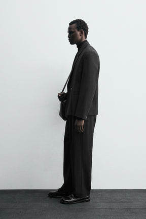 DOUBLE-BREASTED WOOL BLEND SUIT BLAZER - Image 4