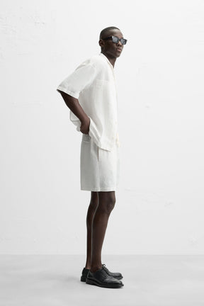 100% LINEN BERMUDA SHORTS - Image 4