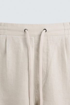 100% LINEN BERMUDA SHORTS - Image 8