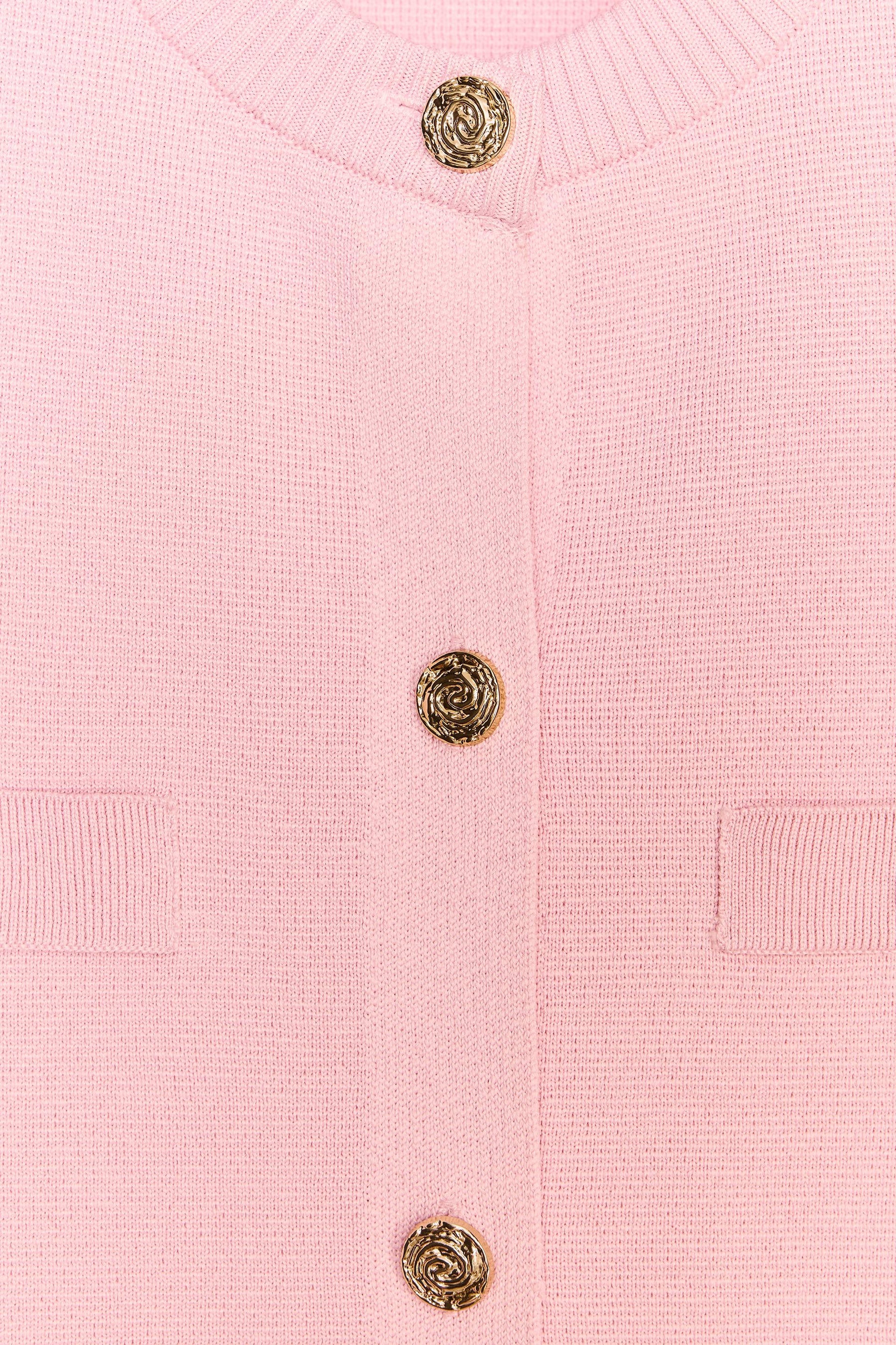 SHORT SLEEVE KNIT CARDIGAN - Image 8