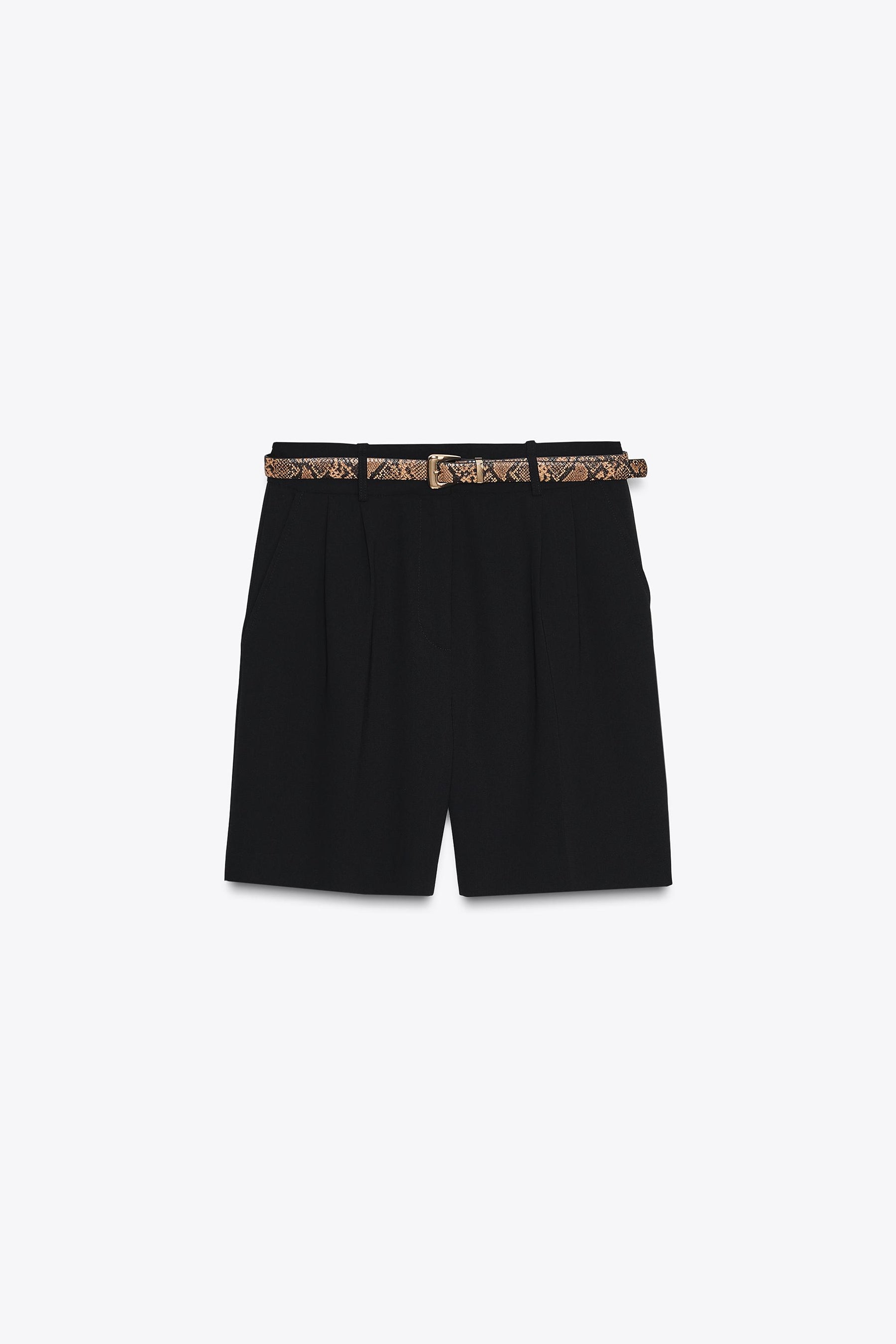 Darts Belted Bermuda Shorts