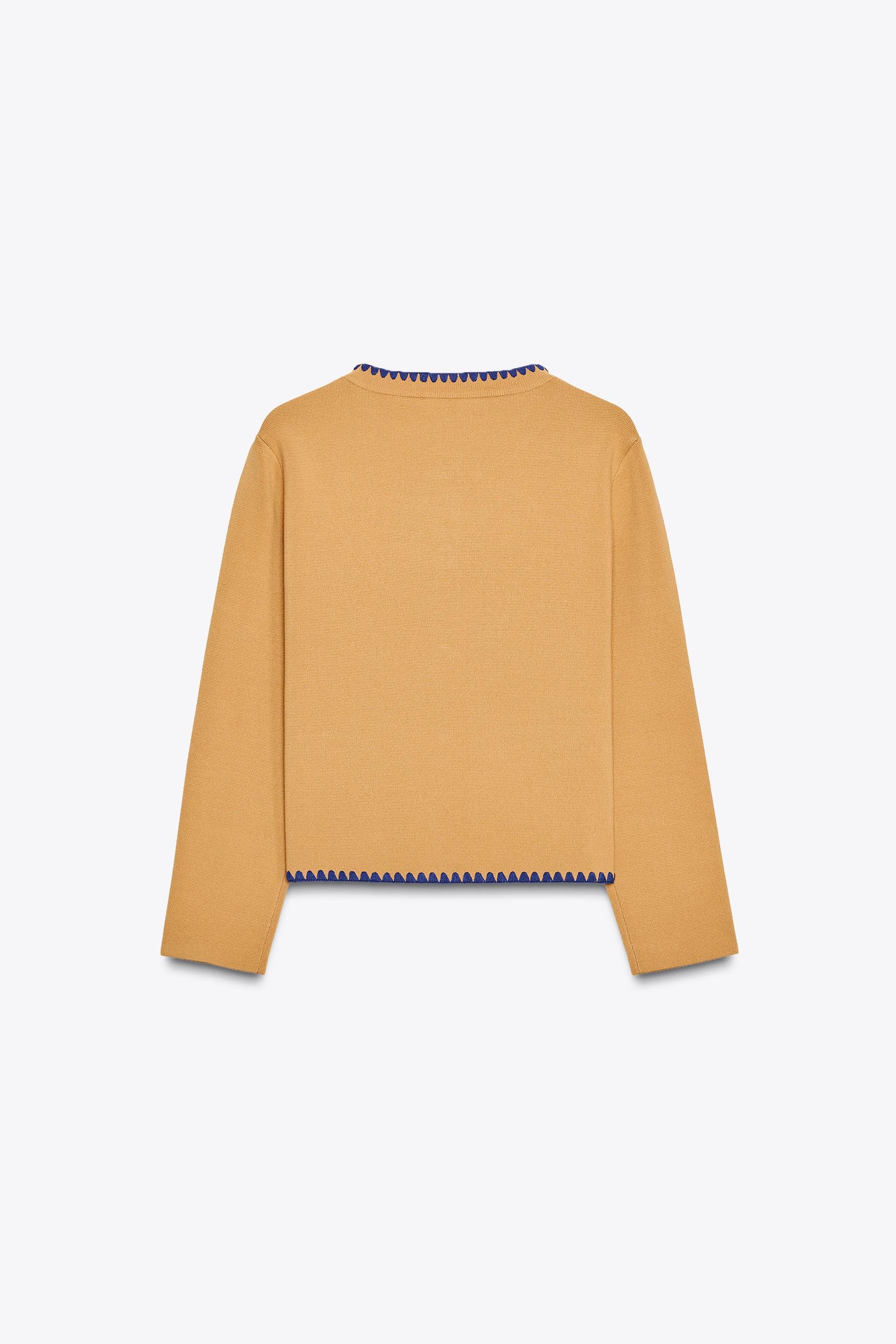 CARDIGAN WITH CONTRAST EMBROIDERY - Image 8