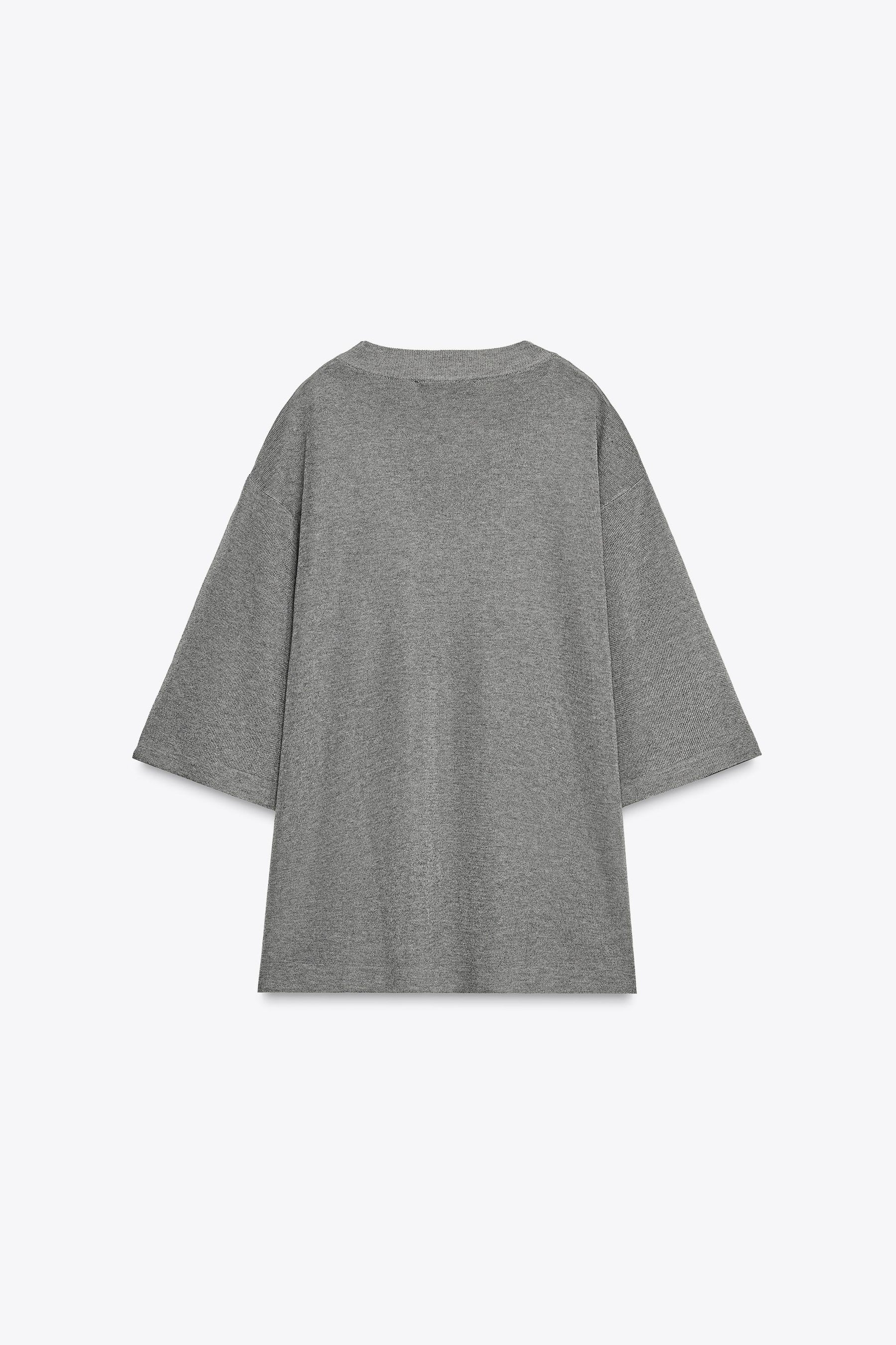 OVERSIZED KNIT SHORT SLEEVE JUMPER - Image 4