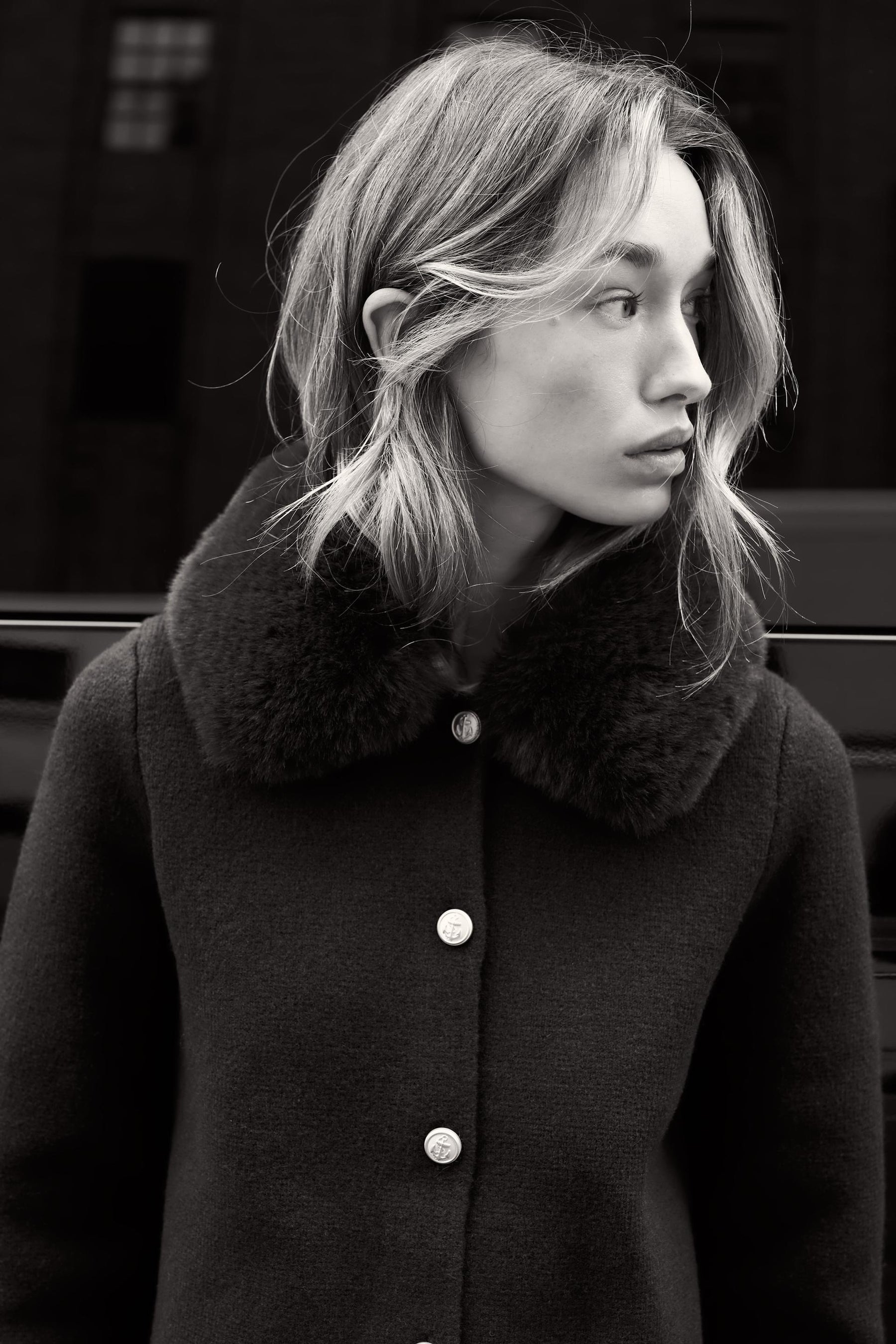 CARDIGAN WITH FAUX FUR COLLAR - Image 3