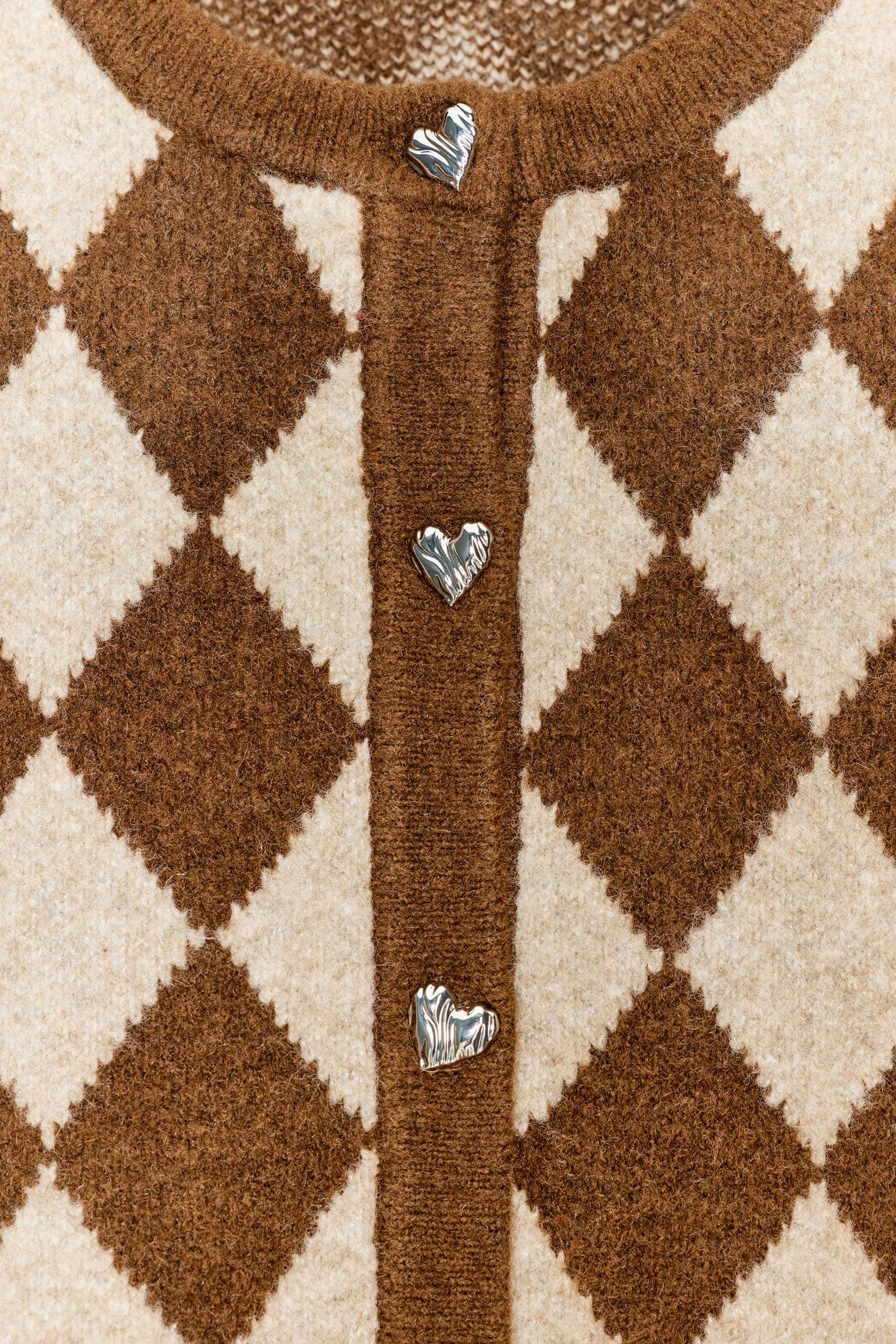 JACQUARD ARGYLE KNIT CARDIGAN - Image 5