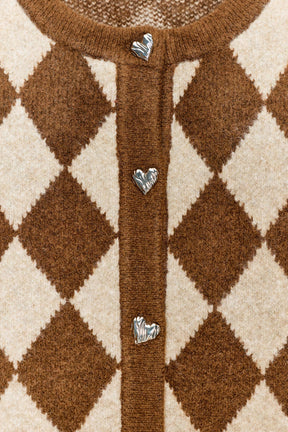 JACQUARD ARGYLE KNIT CARDIGAN - Image 5