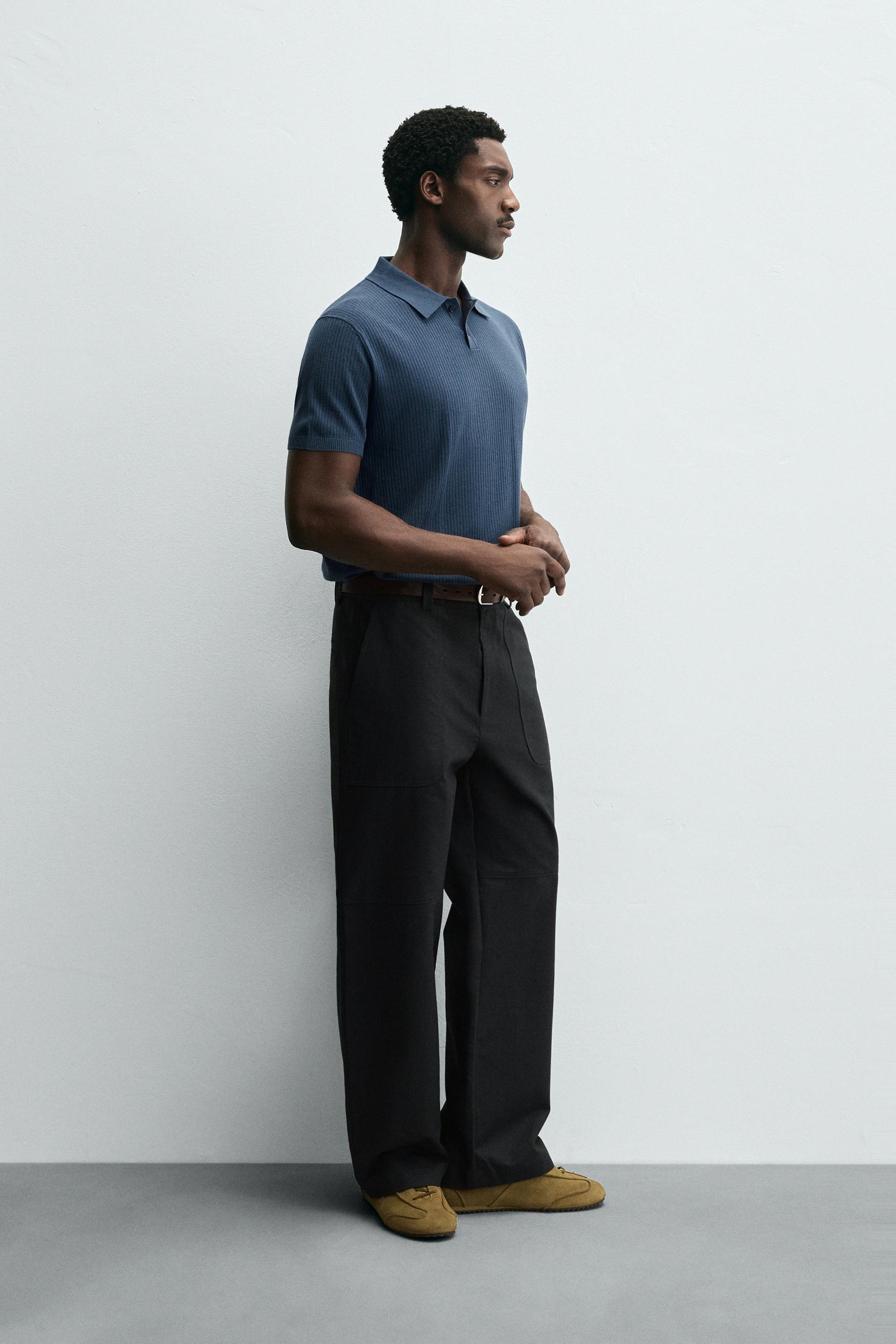 RIB KNIT POLO SHIRT - Image 4