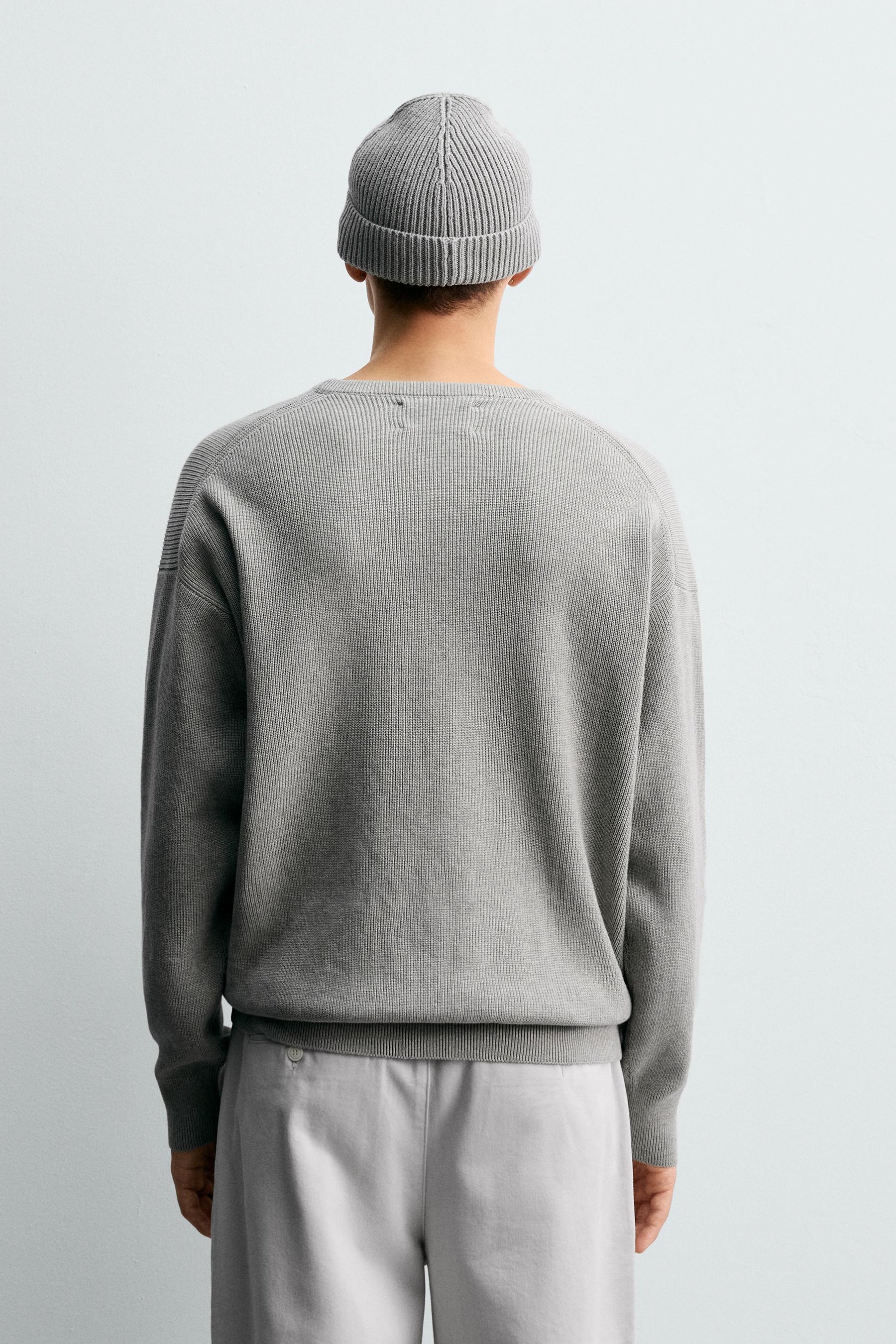 TEXTURED COTTON SWEATER - Image 3