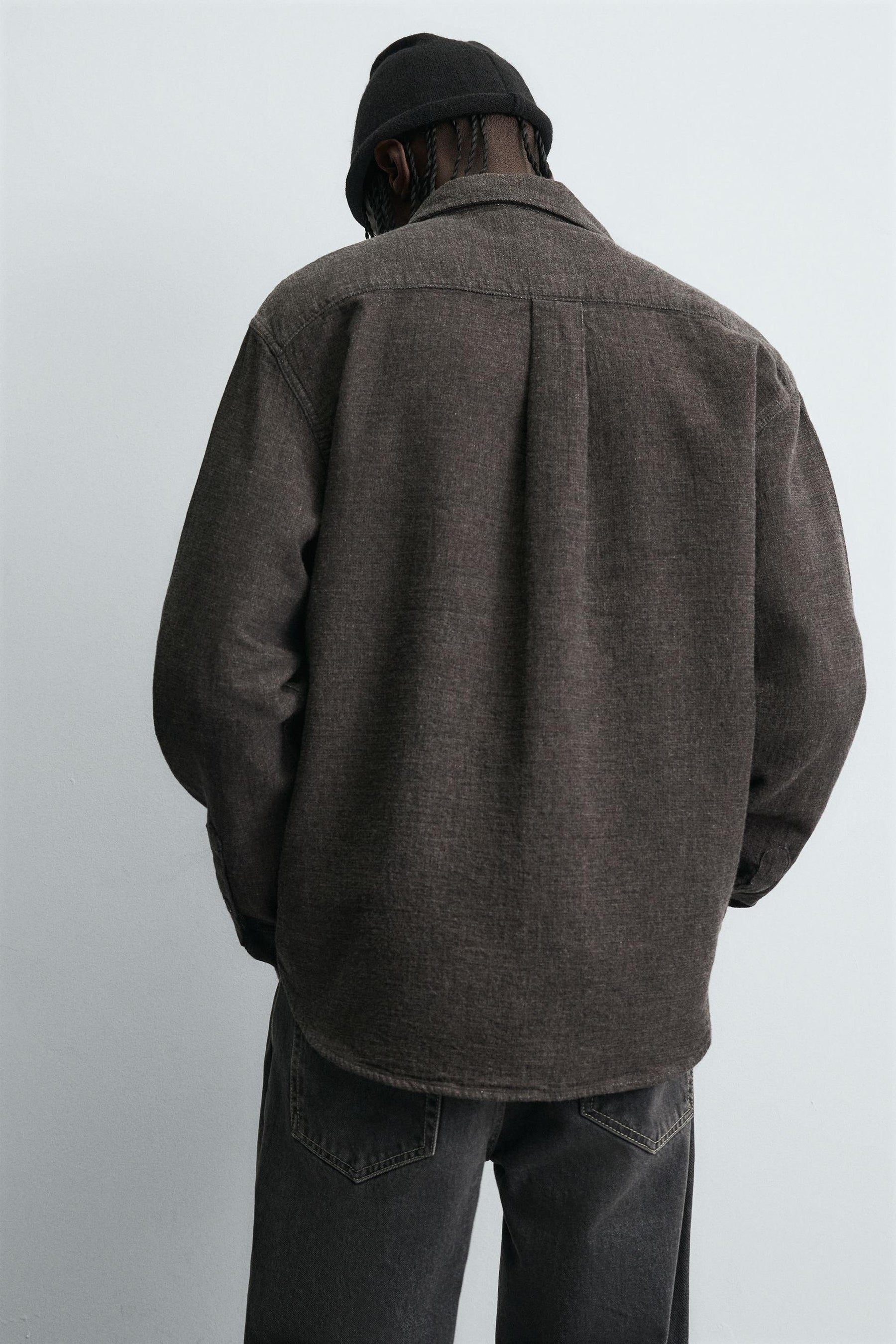 TEXTURED RELAXED FIT OVERSHIRT - Image 6