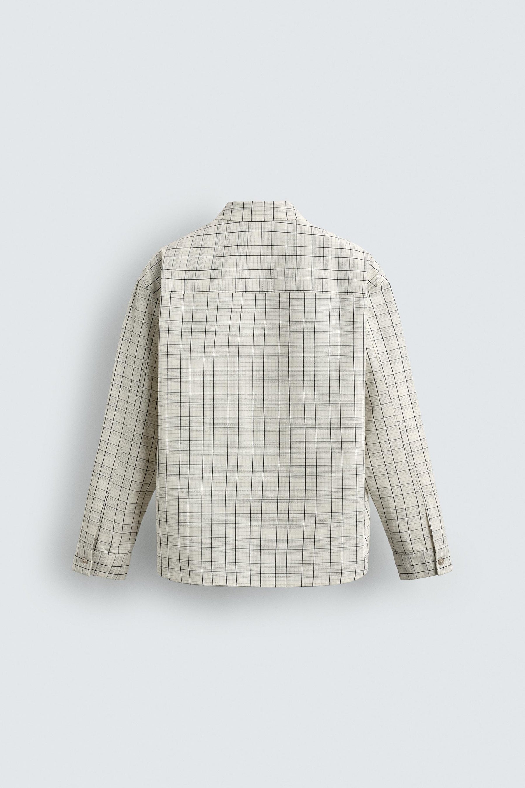TEXTURED CHECK OVERSHIRT - Image 7