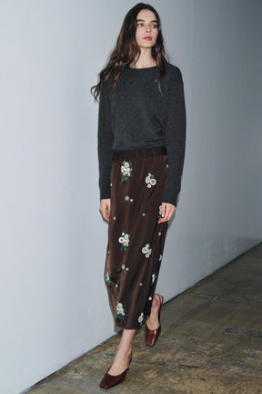 Sequin Embroidered Fashion Skirt