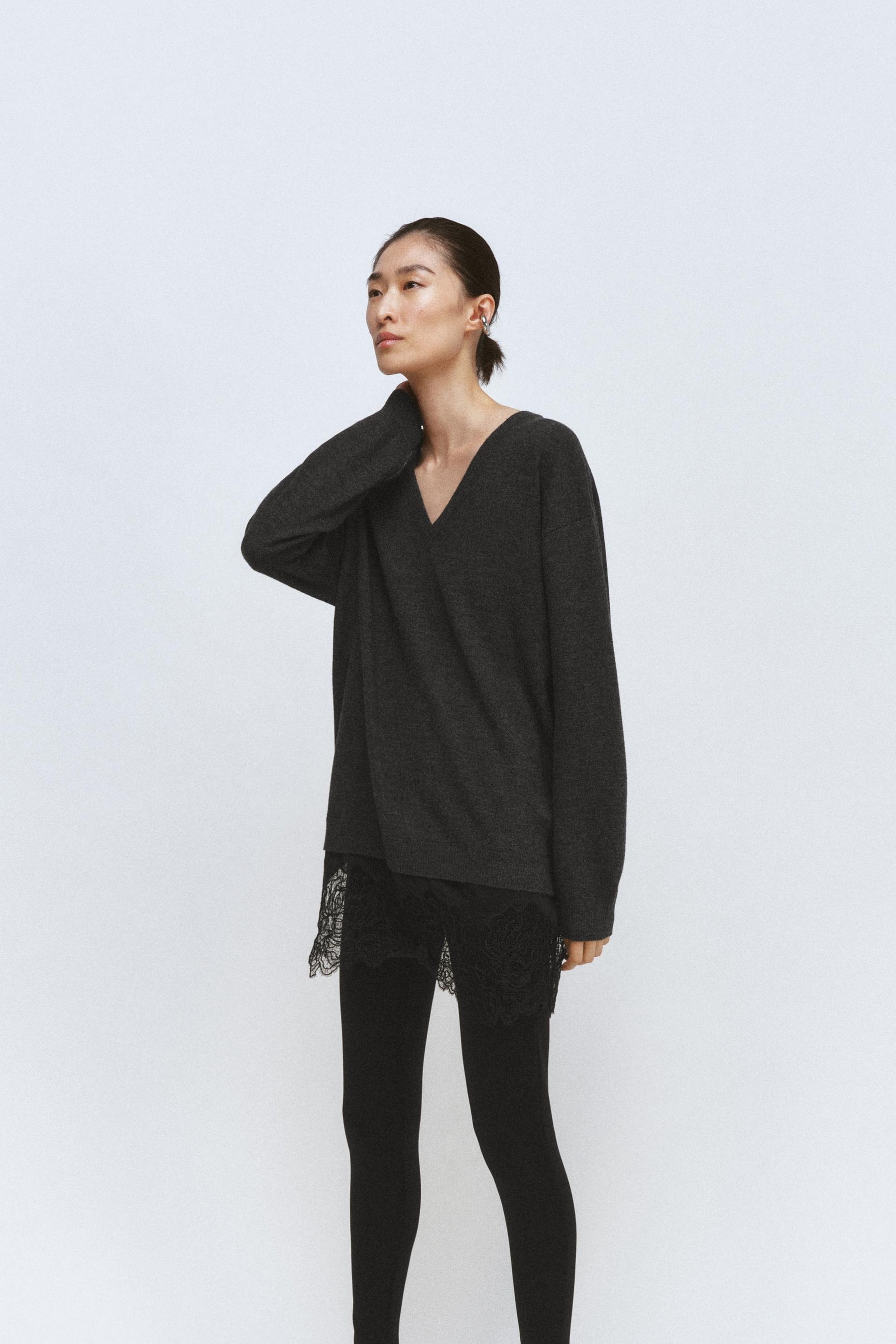 Lace Detail Knit Jumper