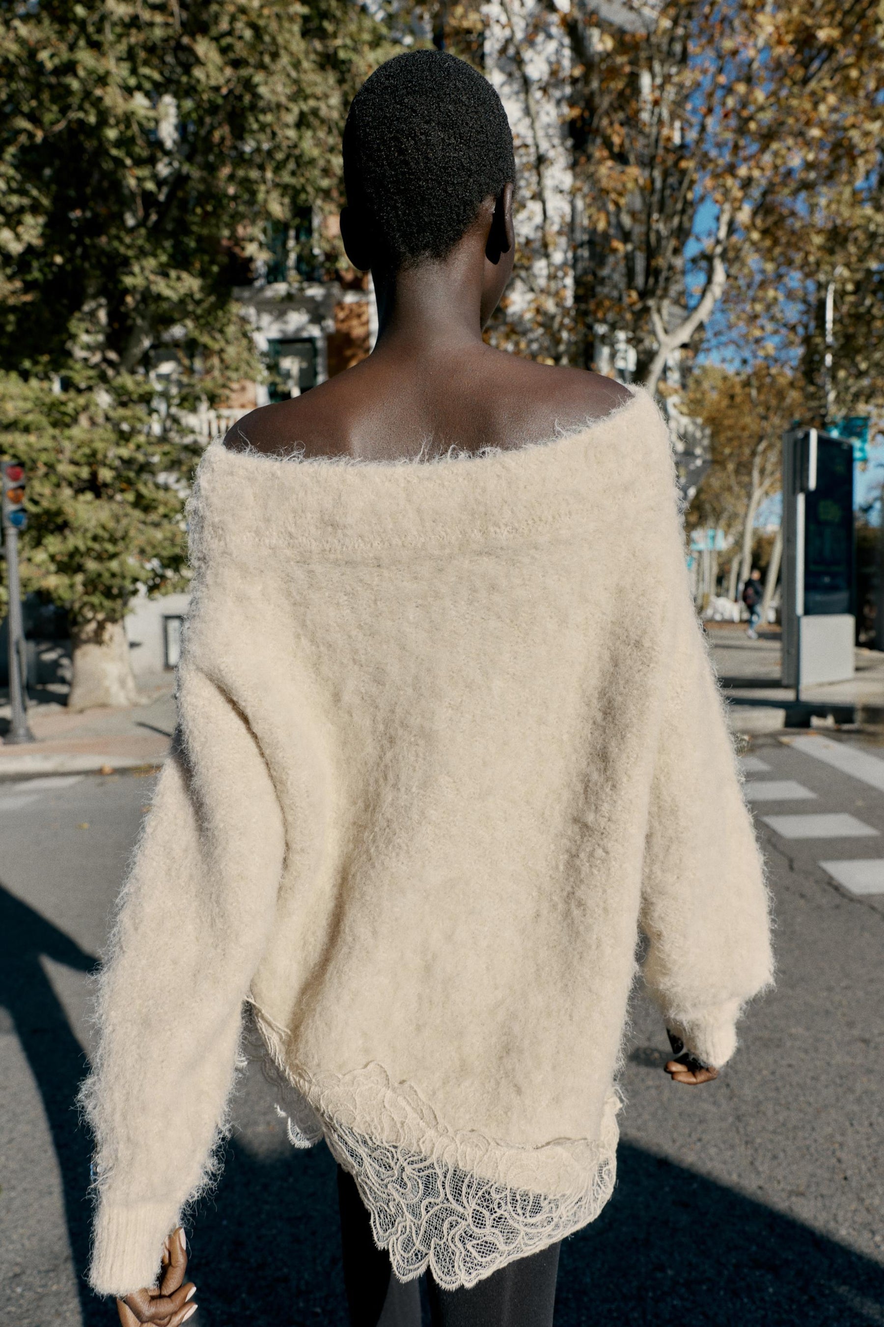 Knit Jumper with Lace