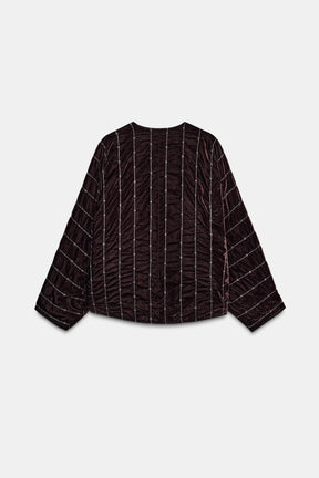 QUILTED VELVET KIMONO WITH BEADS - Image 6