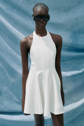 SHORT HALTER GODET DRESS - Image 2