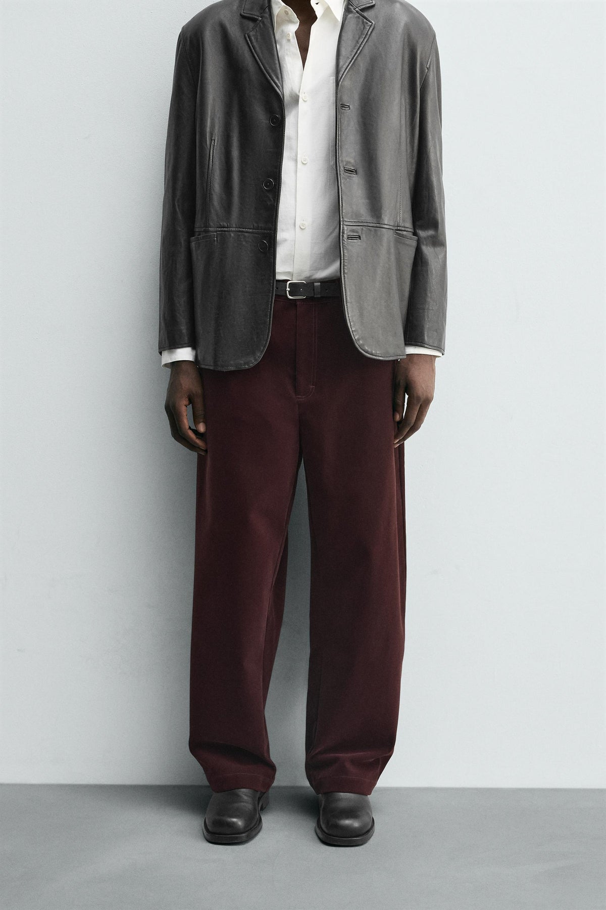 FLOCKED WIDE-LEG TROUSERS - Image 2