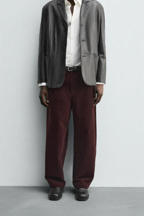 FLOCKED WIDE-LEG TROUSERS - Image 2