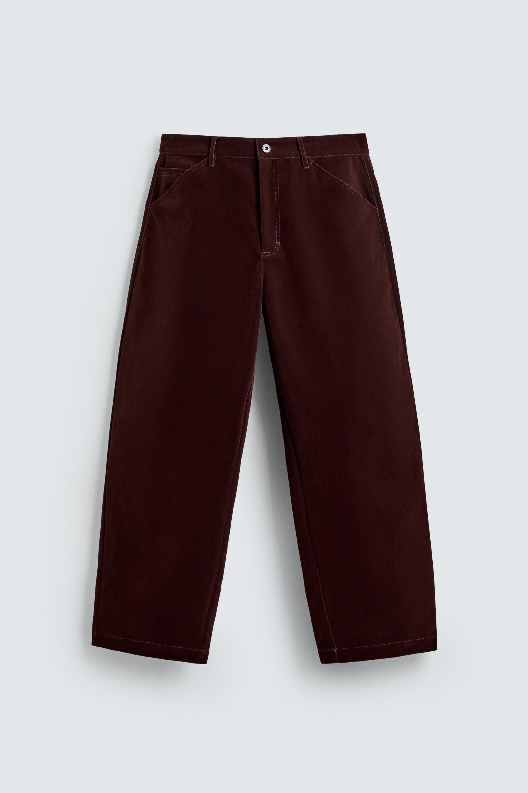 FLOCKED WIDE-LEG TROUSERS - Image 7