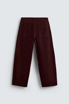 FLOCKED WIDE-LEG TROUSERS - Image 8