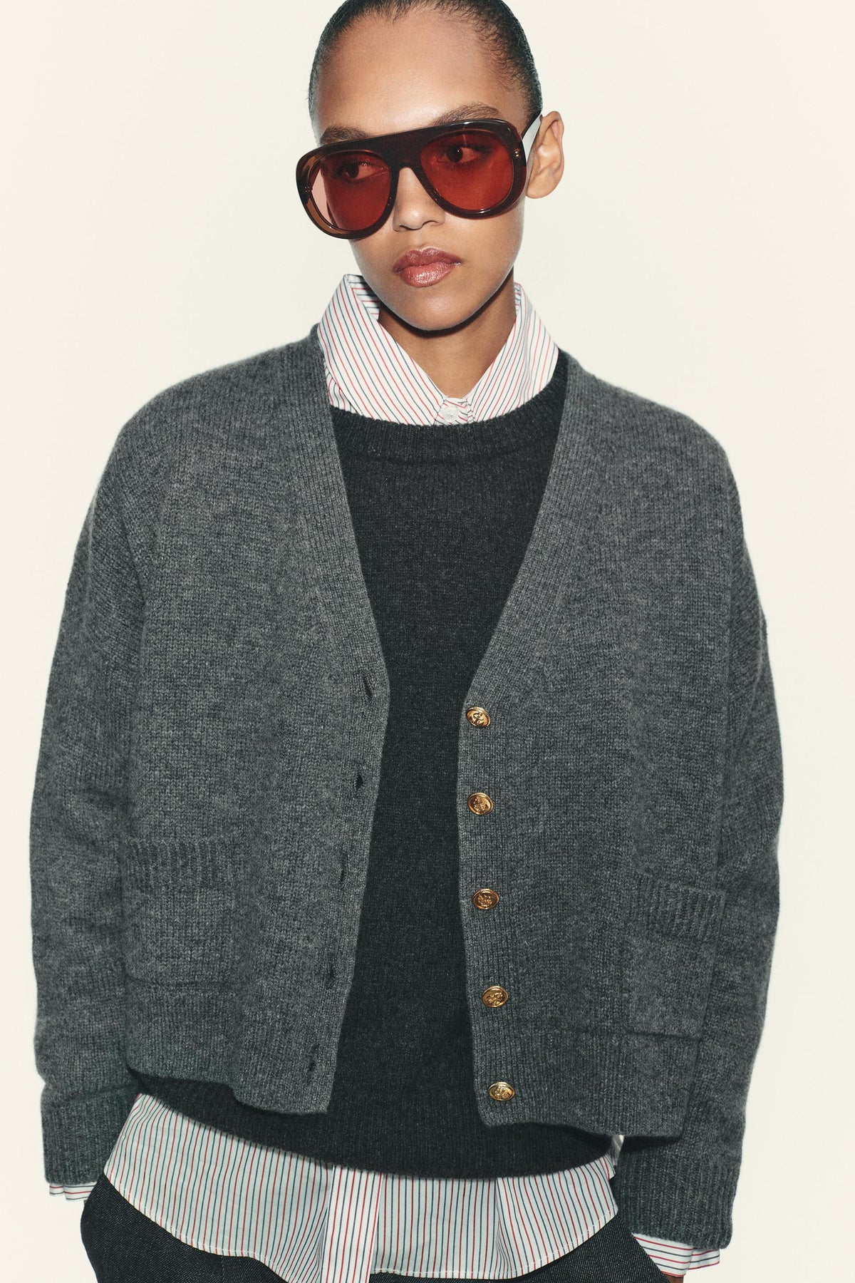 100% WOOL JACKET WITH GOLD BUTTONS - Image 2