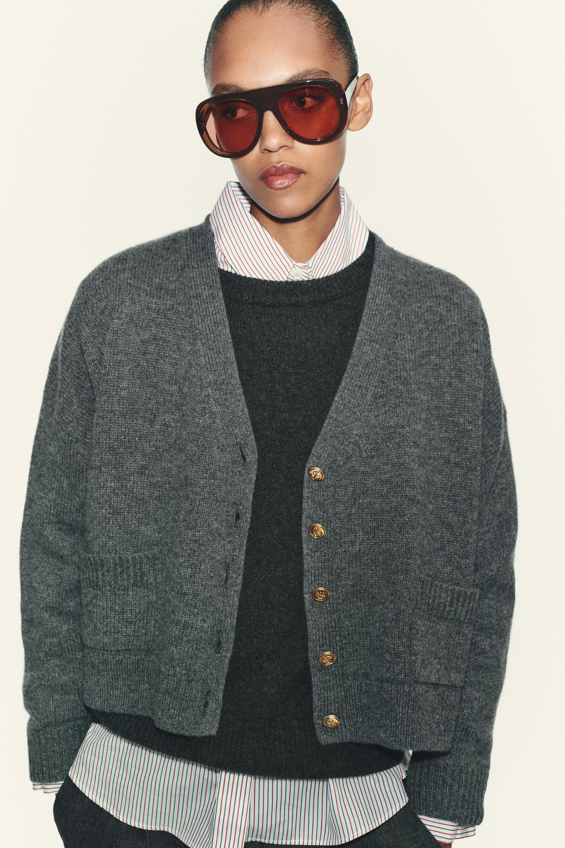 100% WOOL JACKET WITH GOLD BUTTONS - Image 2