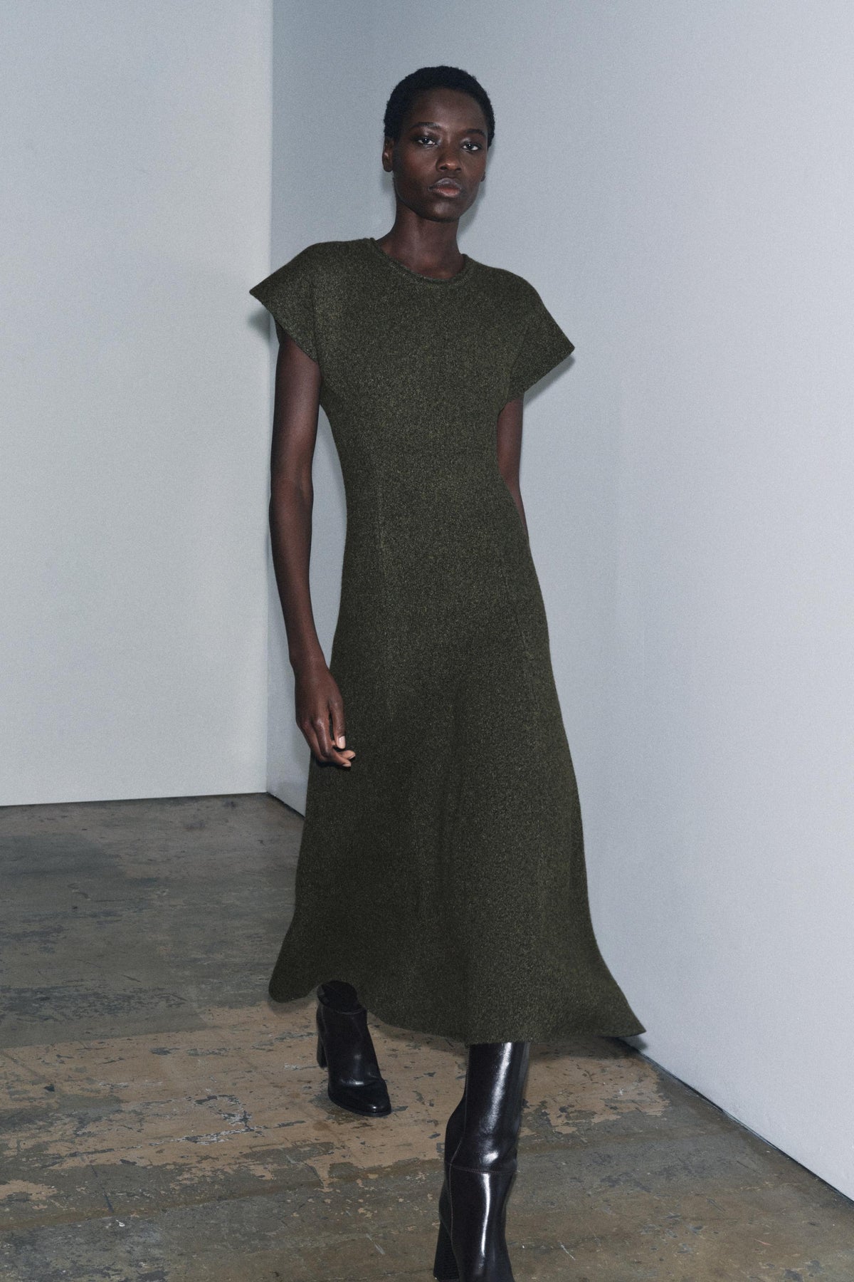 LONG KNIT DRESS - Image 1