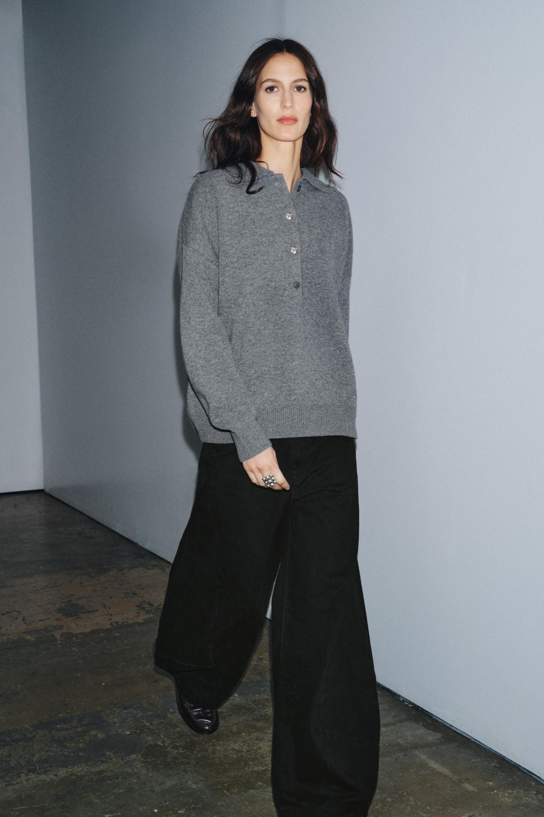 Wool Knit Polo Shirt