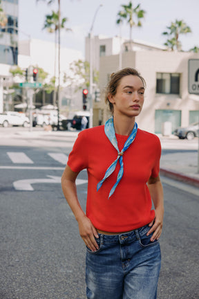 PLAIN KNIT SHORT SLEEVE JUMPER - Image 1