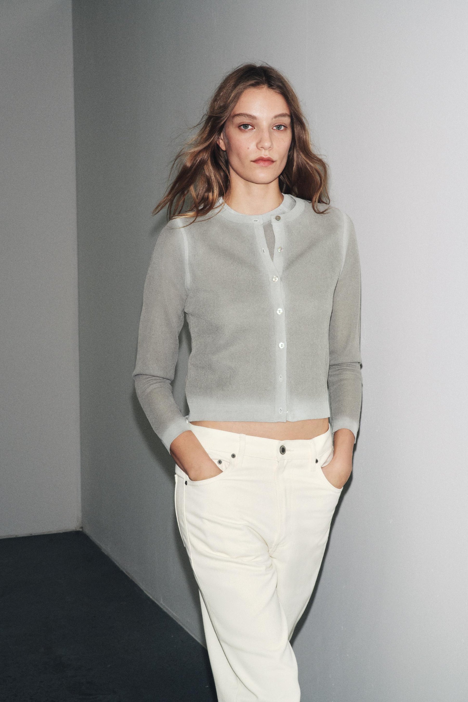 FADED EFFECT CARDIGAN - Image 3