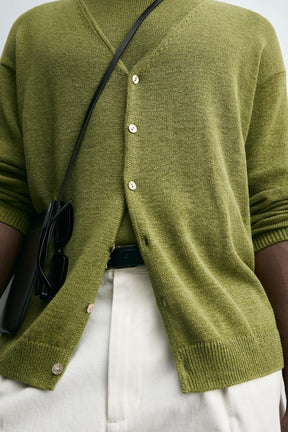 LINEN BLEND CARDIGAN - Image 5