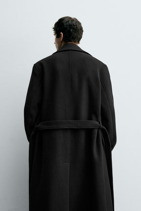 DOUBLE-BREASTED WOOL BLEND COAT WITH BELT - Image 3