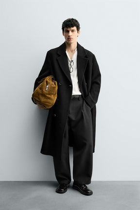DOUBLE-BREASTED WOOL BLEND COAT WITH BELT - Image 7