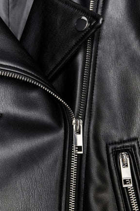 Faux Leather Biker Jacket