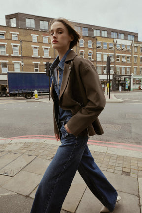 FAUX SUEDE BIKER JACKET