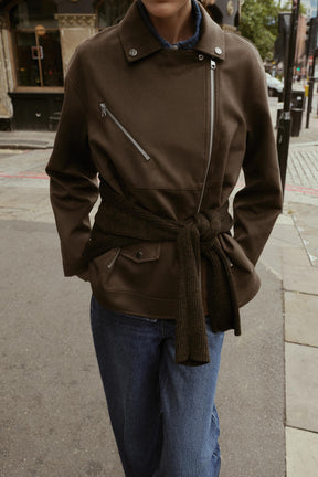 FAUX SUEDE BIKER JACKET