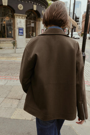 FAUX SUEDE BIKER JACKET