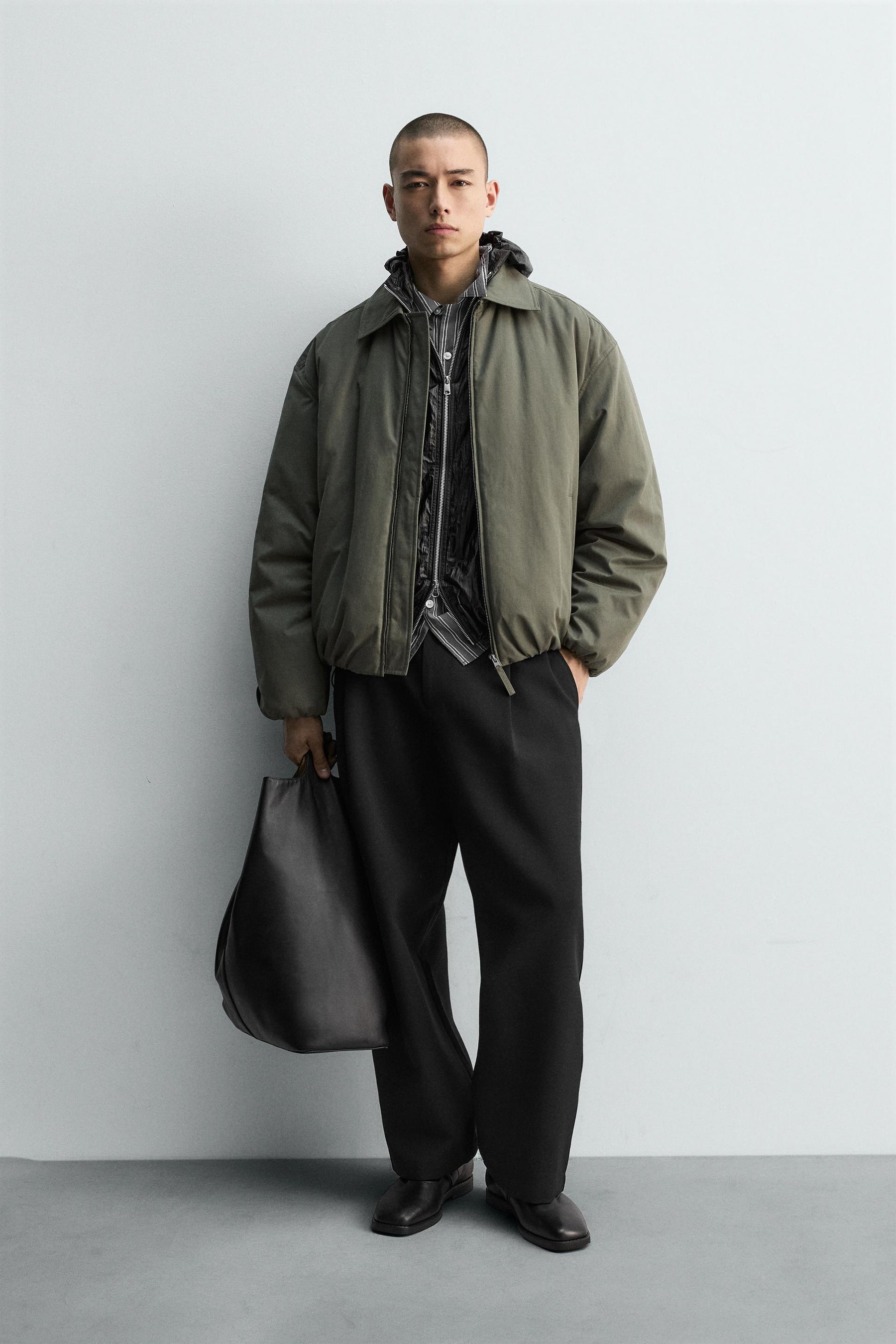 BOXY FIT TEXTURED JACKET - Image 1