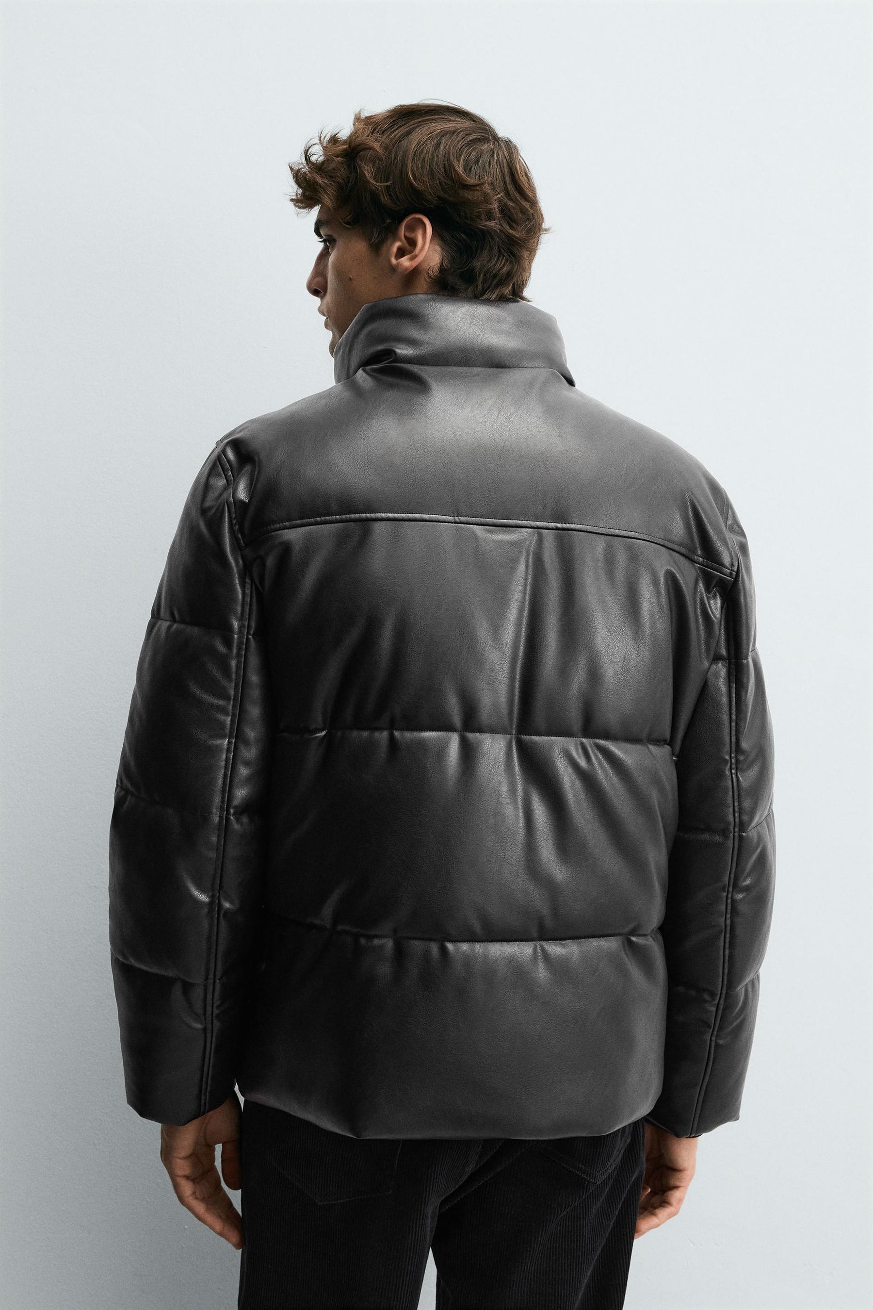 FAUX LEATHER PUFFER JACKET - Image 3