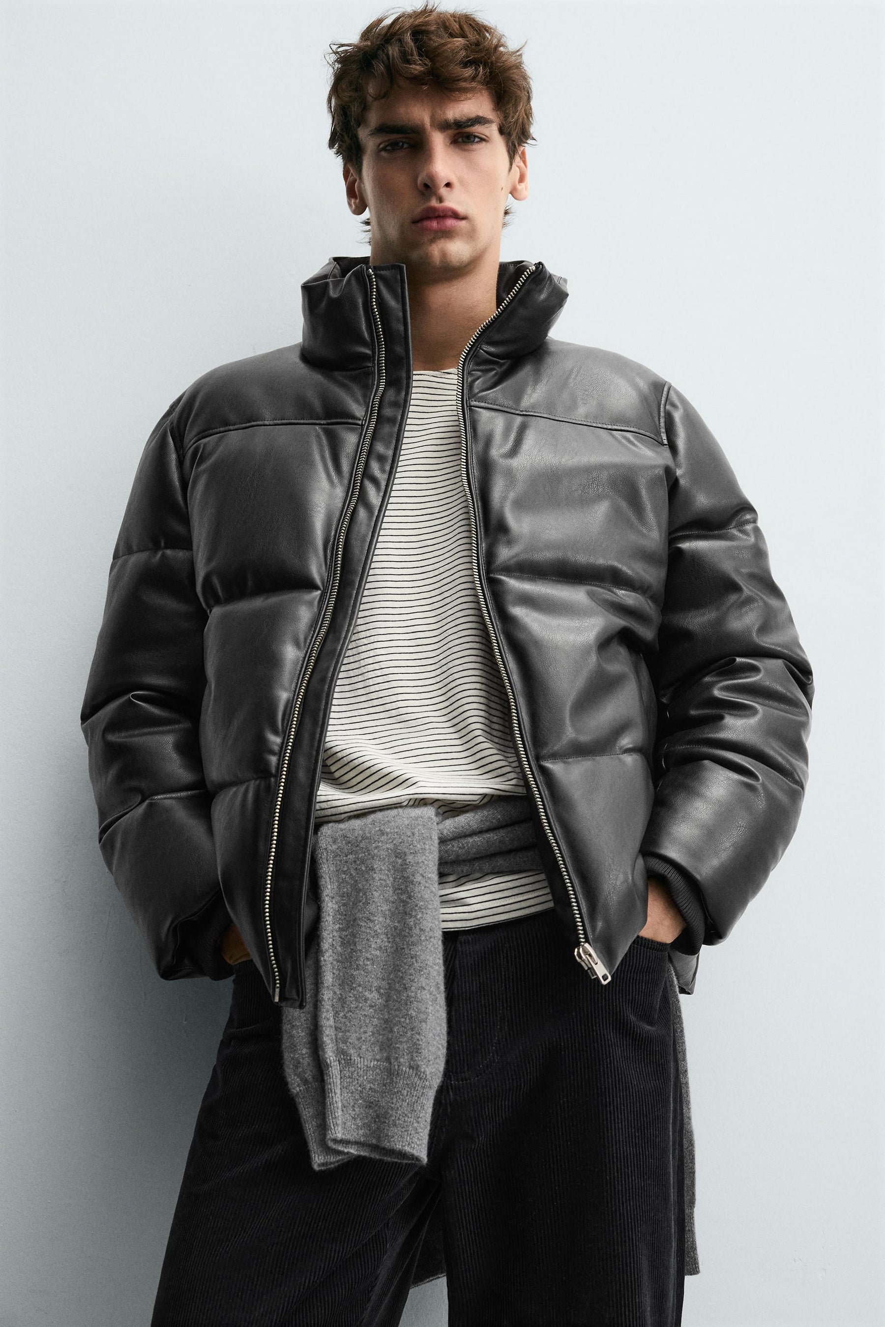 FAUX LEATHER PUFFER JACKET - Image 5