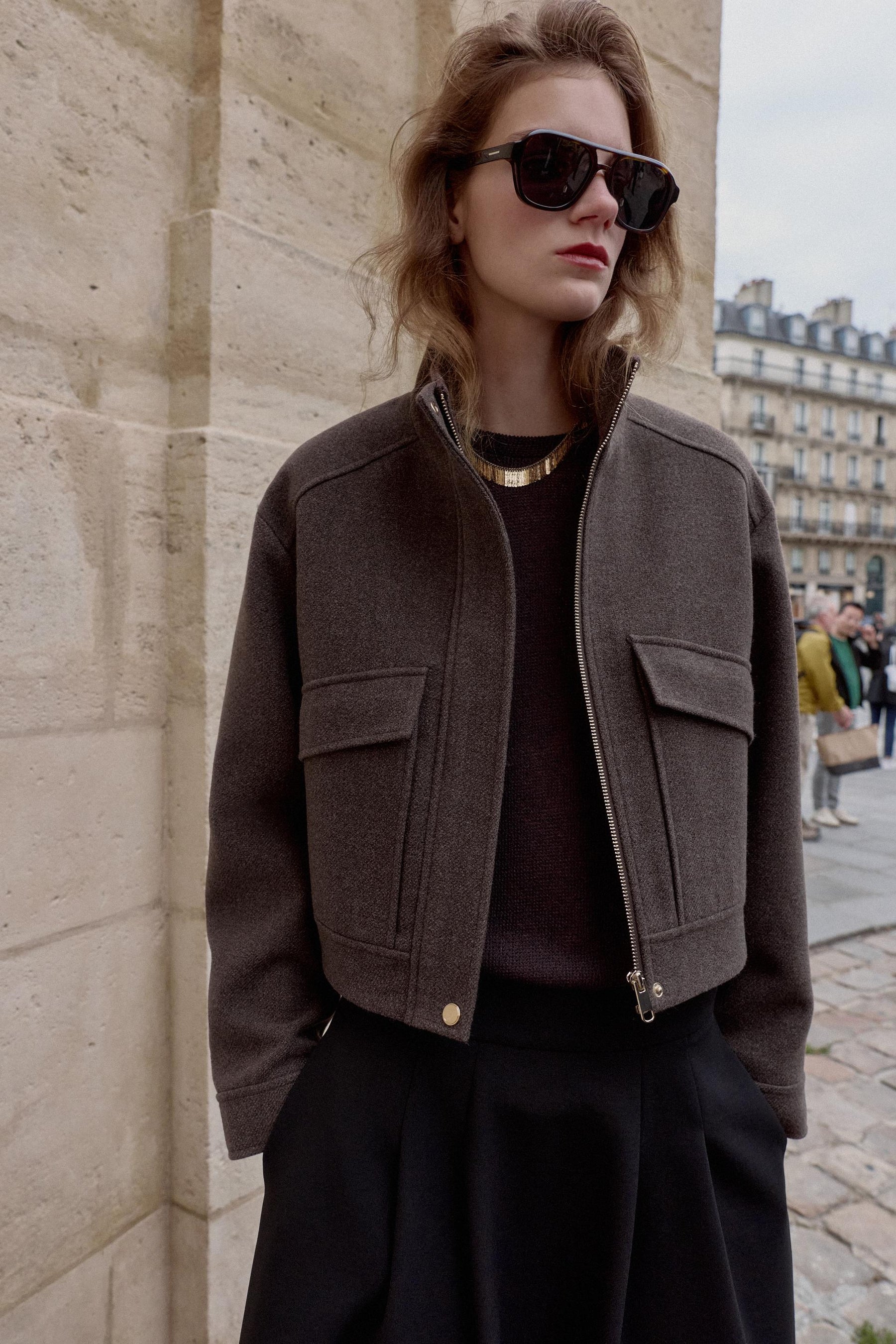 Soft High Neck Jacket