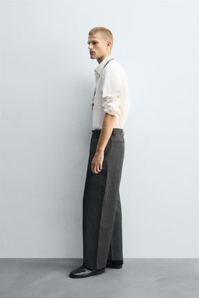 TEXTURED CARROT FIT TROUSERS - Image 4