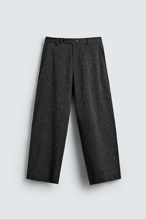 TEXTURED CARROT FIT TROUSERS - Image 6