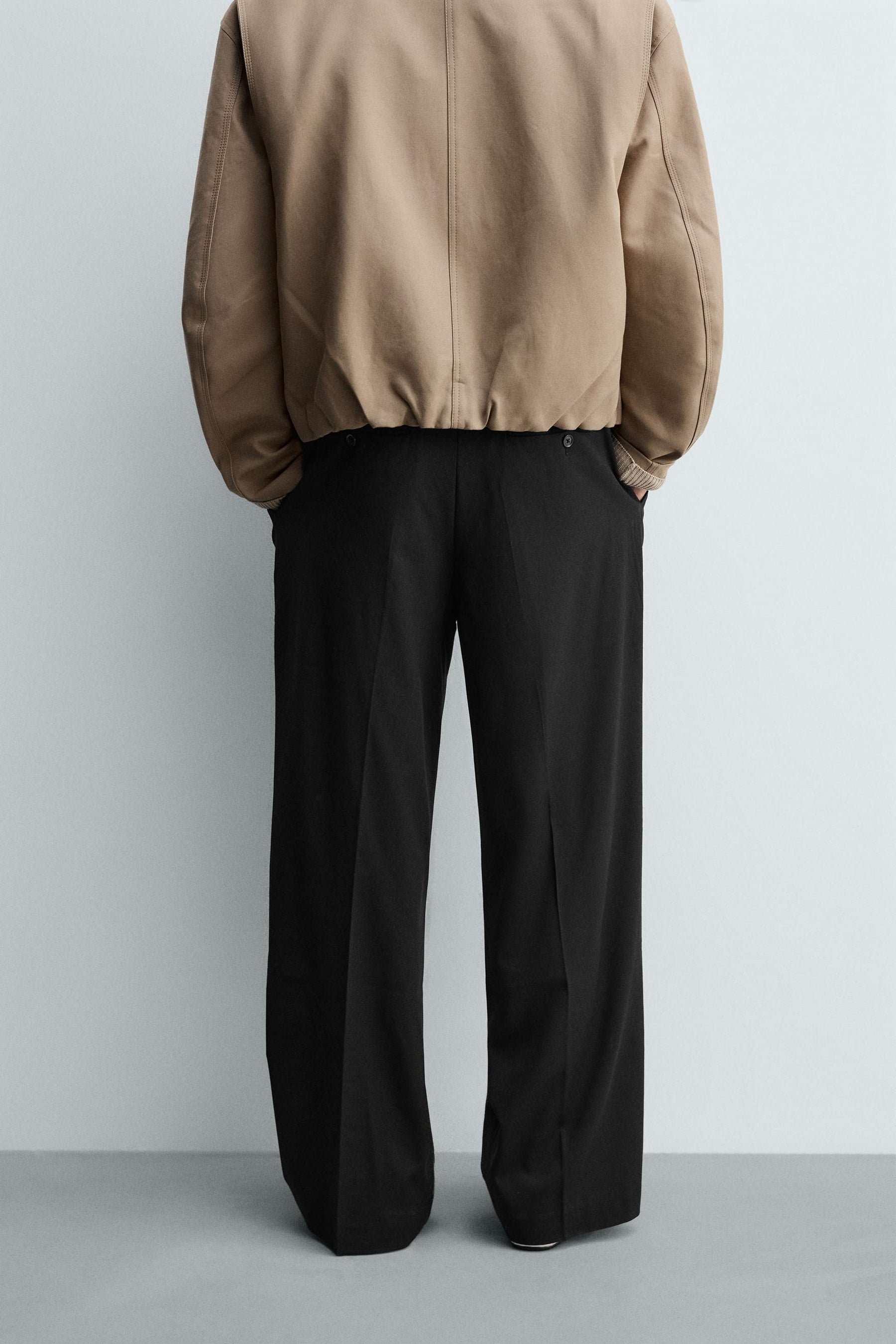PLEATED TEXTURED TROUSERS - Image 3