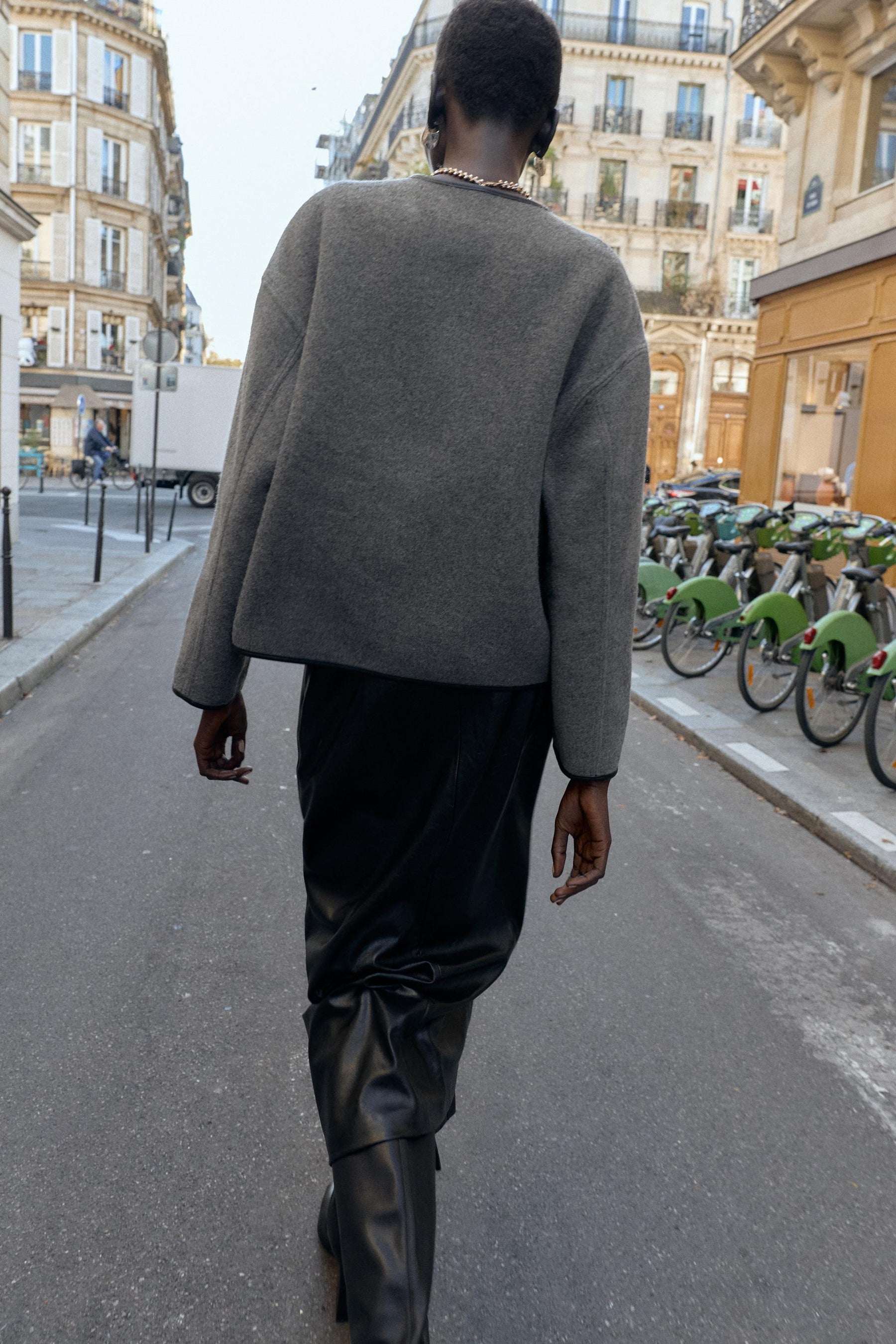 REVERSIBLE FAUX LEATHER JACKET