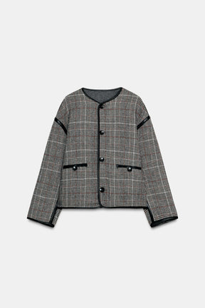 REVERSIBLE FAUX LEATHER JACKET