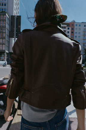 Faux Leather Biker Jacket